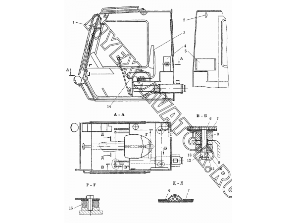 Установка кабины КС-45717.52.000 Автокран КС-45717А-1