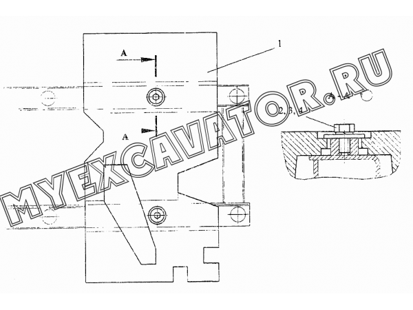 Установка противовеса КС-45717.94.000-01 Автокран КС-45717А-1