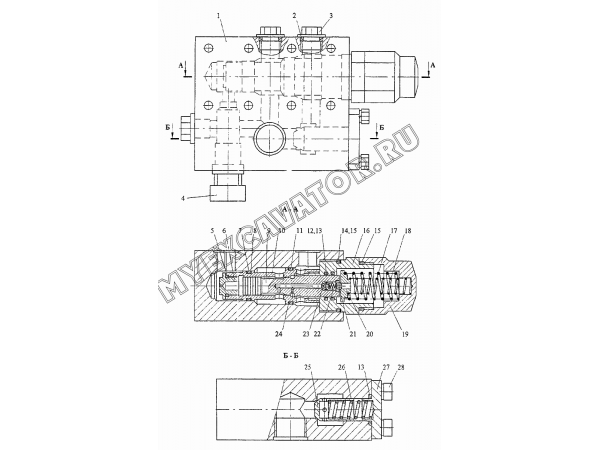 Гидроблок уравновешивания У3.20.10.000-2 Автокран КС-45717А-1