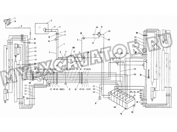 Гидрооборудование неповоротной части КС-45717А.83.000 Автокран КС-45717А-1