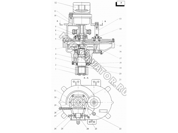 Механизм поворота (КС-3577.28.000-1) Автокран КС-45717-1