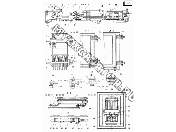 Стрела телескопическая (КС-45717.61.100-07) Автокран КС-45717-1