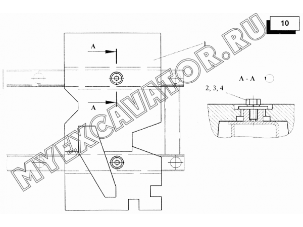 Установка противовеса (КС-45717.94.000) Автокран КС-45717-1
