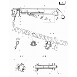 Установка телескопической стрелы (КС-45717.63.000-1-05)