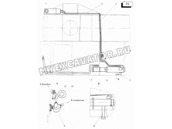 Установка отопителя (КС-45717.55.000) Автокран КС-45717-1