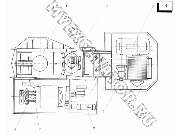 Рама поворотная с механизмами (КС-45717.40.000-02) Автокран КС-45717-1