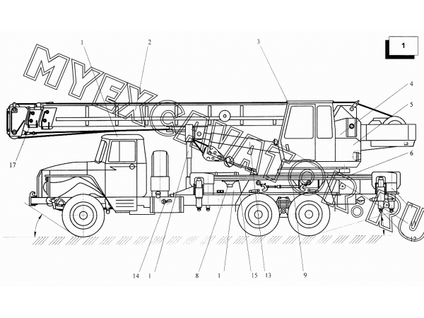 Кран автомобильный КС-45717-1 (КС-45717-1.00.000) Автокран КС-45717-1