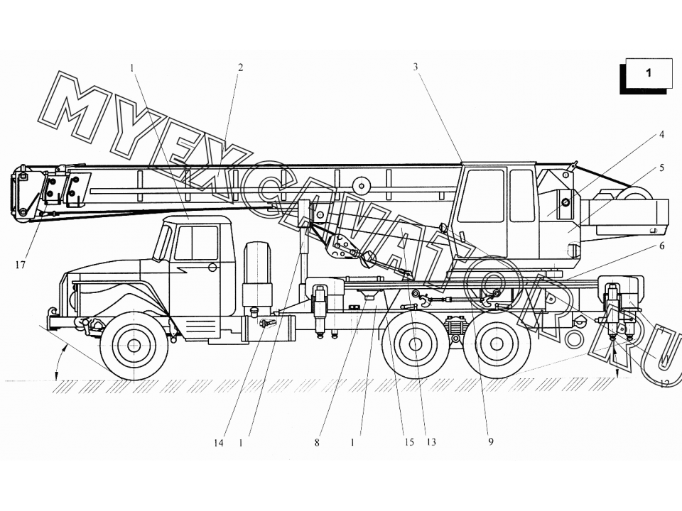 Чертеж автокрана кс 45717