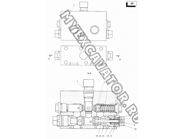 Блок клапанный (КС-45717.84.430-3) Автокран КС-45717-1