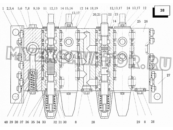 Гидрораспределитель (У.063.00.000-3) Автокран КС-45717-1