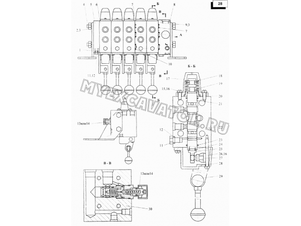 Гидрораспределитель (У3.30.00.000-2-01) Автокран КС-45717-1