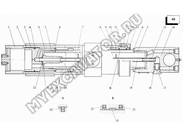 Гидроцилиндр (КС-45717.63.900-1-01) Автокран КС-45717-1