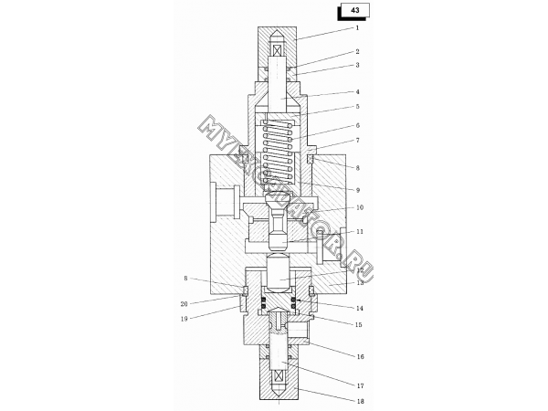 Клапан обратный управляемый (КС-3577.84.700-1) Автокран КС-45717-1