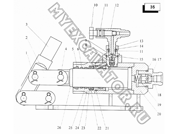 Насос ручной (КС-45717.83.700-1) Автокран КС-45717-1