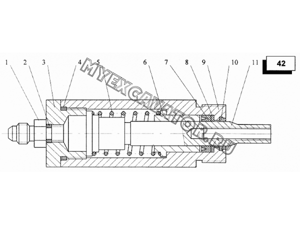 Размыкатель тормоза (лебедки) (КС-45717.26.310) Автокран КС-45717-1