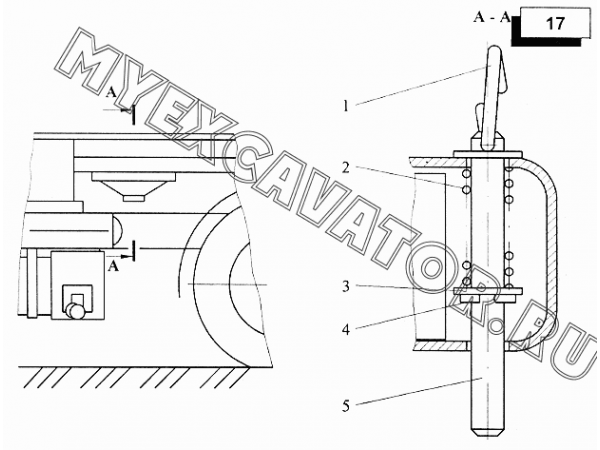 Установка подпятника (КС-45717.00.100) Автокран КС-45717-1