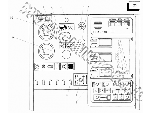 Щиток приборов (КС-35714.80.350) Автокран КС-45717-1