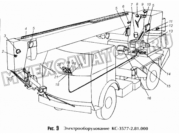 Электрооборудование КС-3577-2.81.000 (КС-3577-3) Автокран КС-3577