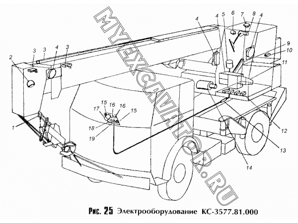 Электрооборудование КС-3577.81.000 Автокран КС-3577