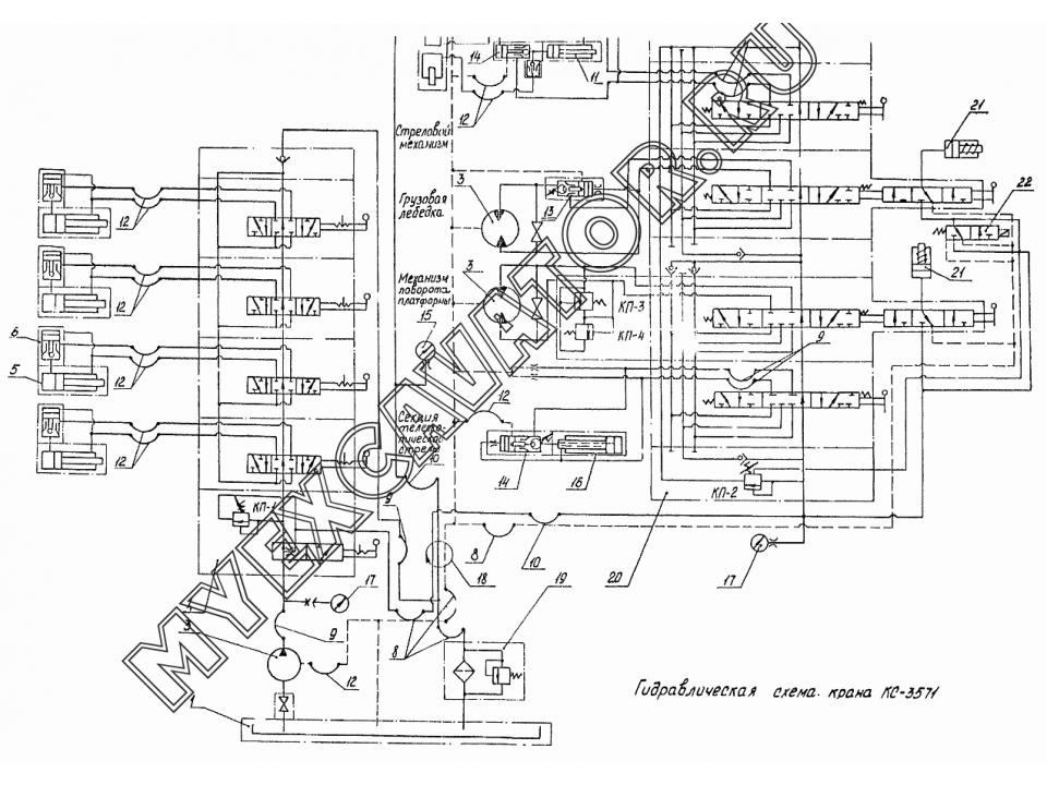 Гидравлическая схема кс 6471