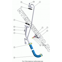 Маслопроводы турбокомпрессора ММЗ Д-245.9E2