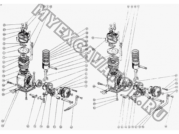 Пневмокомпрессор и его установка ММЗ Д-245.12