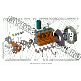 Подвеска и блок цилиндров ММЗ Д-245.30
