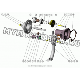 Установка водяного насоса ММЗ Д-245.30