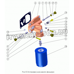 Установка масляного фильтра ММЗ Д-245.30