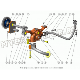 Приемник масляного насоса и масляный насос ММЗ Д-245.30