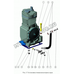 Установка пневмокомпрессора ММЗ Д-245.30