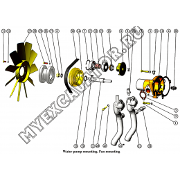 Установка водяного насоса. Установка вентилятора ММЗ Д-245.43S3АМ