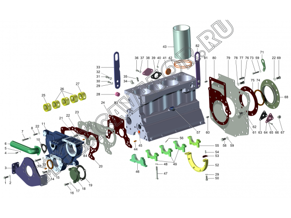 Блок цилиндров ММЗ Д-245