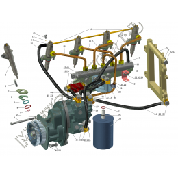 Топливные трубопроводы и установка топливной аппаратуры ММЗ Д-245