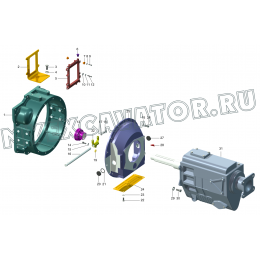 Установка картера сцепления с коробкой перемены передач ММЗ Д-245
