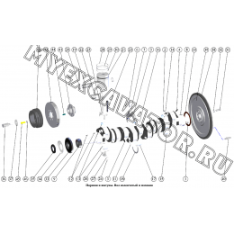 Поршни и шатуны. Вал коленчатый и маховик ММЗ Д-260.1