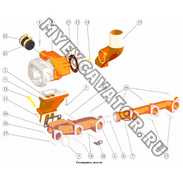 Газопровод дизеля ММЗ Д-260.1