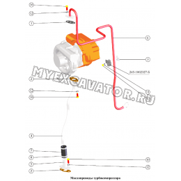 Маслопроводы турбокомпрессора ММЗ Д-260.1