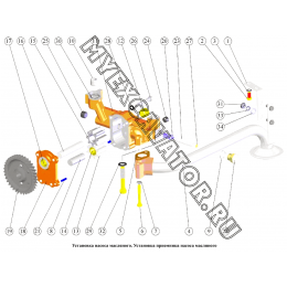Установка насоса масляного. Установка приемника насоса масляного ММЗ Д-260.1