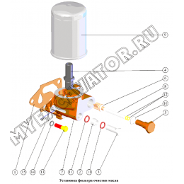 Установка фильтра очистки масла ММЗ Д-260.1