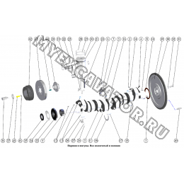 Поршни и шатуны. Вал коленчатый и маховик ММЗ Д-260.2