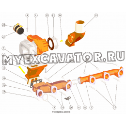 Газопровод дизеля ММЗ Д-260.2