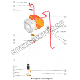 Маслопроводы турбокомпрессора ММЗ Д-260.2