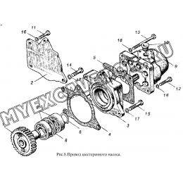 Привод шестеренного насоса ММЗ Д-260.4
