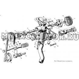 Водяной насос и натяжитель ММЗ Д-260.4