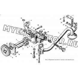 Приемник масляного насоса и масляный насос ММЗ Д-260.4
