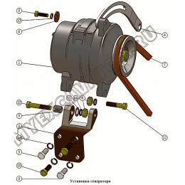 Установка генератора ММЗ Д-260.5-24