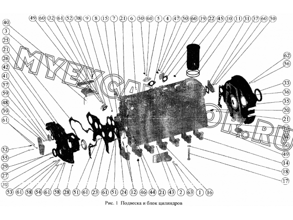 Блок цилиндров ММЗ Д-260.5Е2