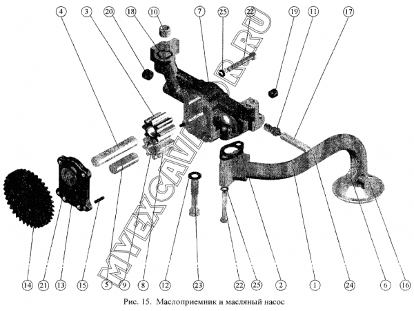 Маслоприемник и масляный насос ММЗ Д-260.5Е2