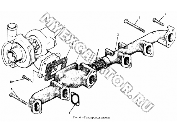 Газопровод дизеля ММЗ Д-260.13Е2